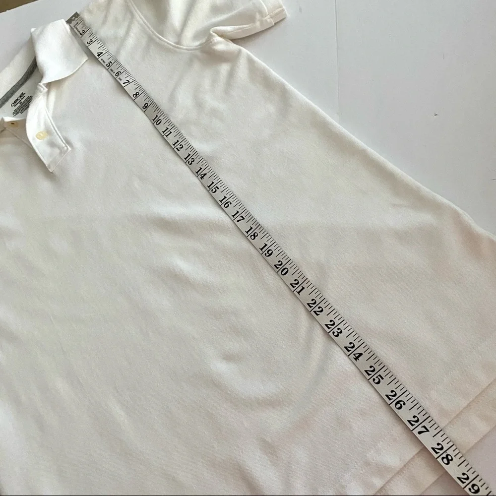 White Polo Shirt Boys XL Cotton
